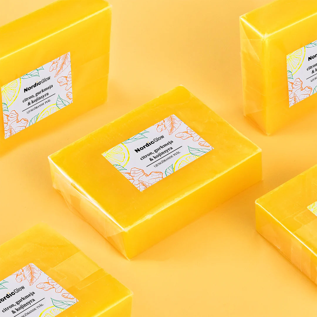 Tvål med Citron-, gurkmeja- & kojicsyra